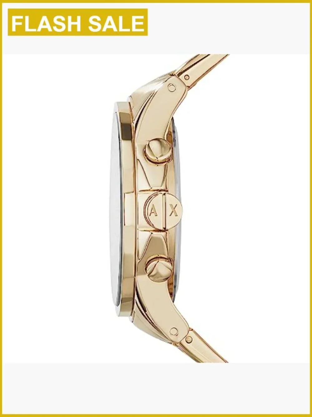 Men's Stainless Steel Chronograph Watch 44mm Quartz Gold
